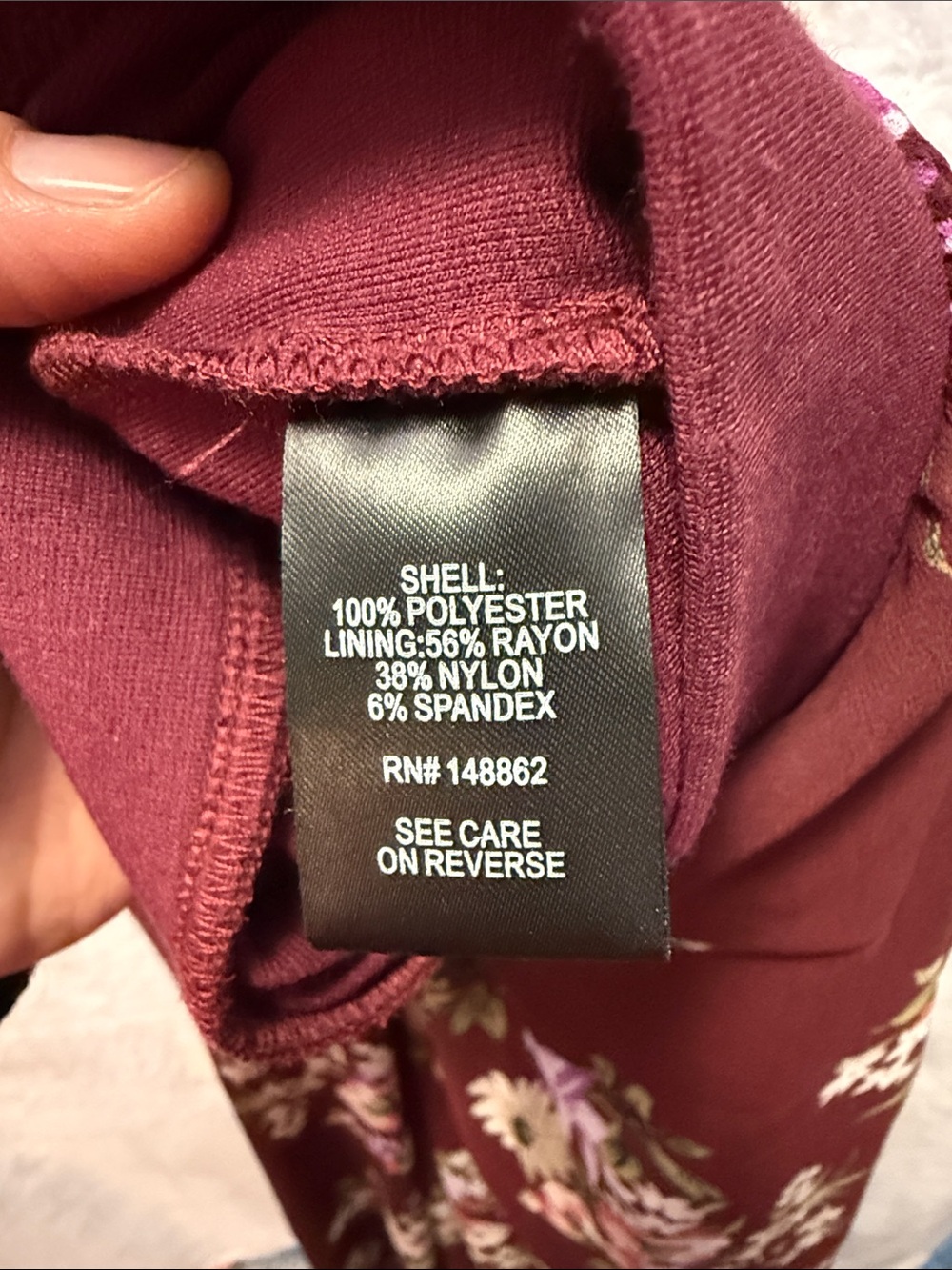 Torrid Burgundy Floral Maxi Skirt with Built-In Shorts Size 3 - Picture 4 of 6